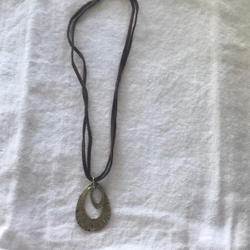 AuraStella Necklace 19 in long bras and .925 SS